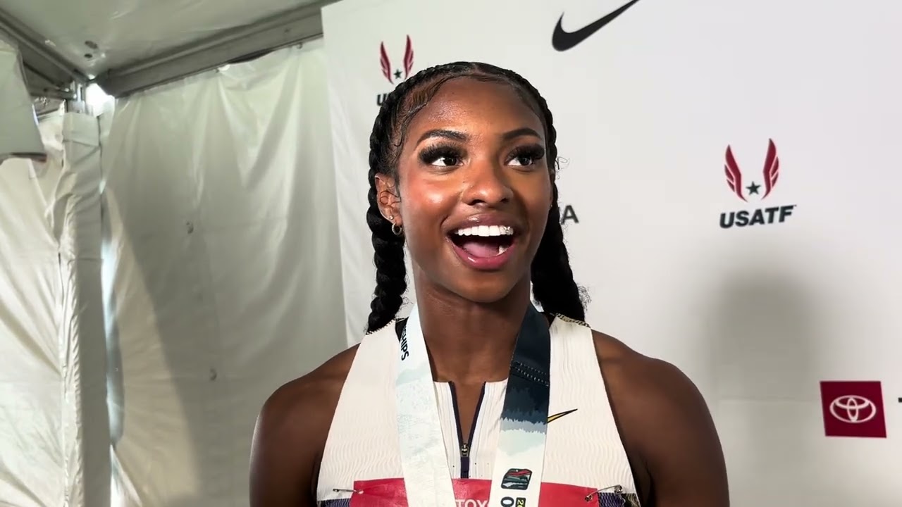 Masai Russell Explains Injury And Being the Hurdle Queen After Winning 100mH At USATF Championships