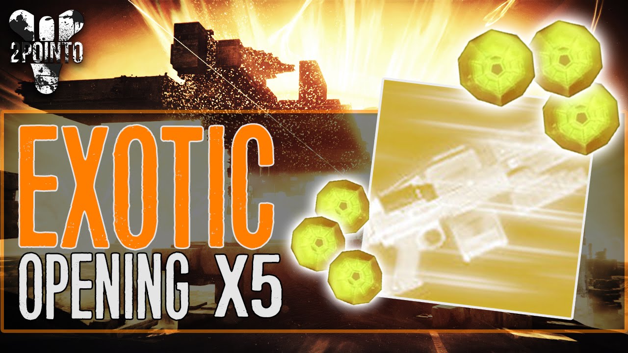 Destiny: 5 Exotic Engram Opening “The Taken King” Destiny Cryptarch Decoding Gameplay