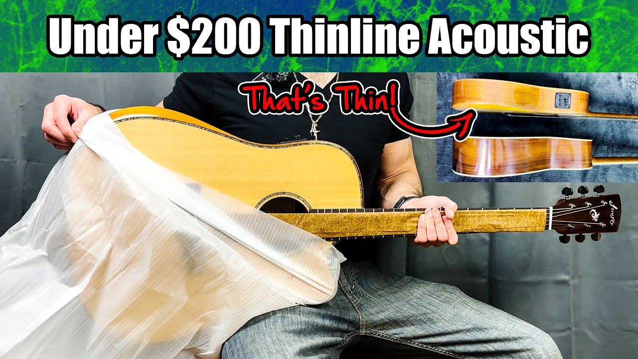 FireFly GT01-E Thinline Acoustic Guitar Review Unboxing
