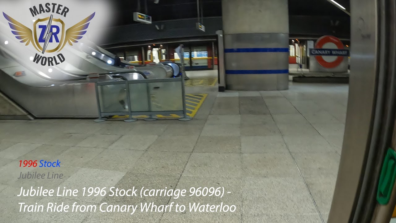 Jubilee Line 1996 Stock (carriage 96096) - Train Ride from Canary Wharf to Waterloo (05/06/2022)