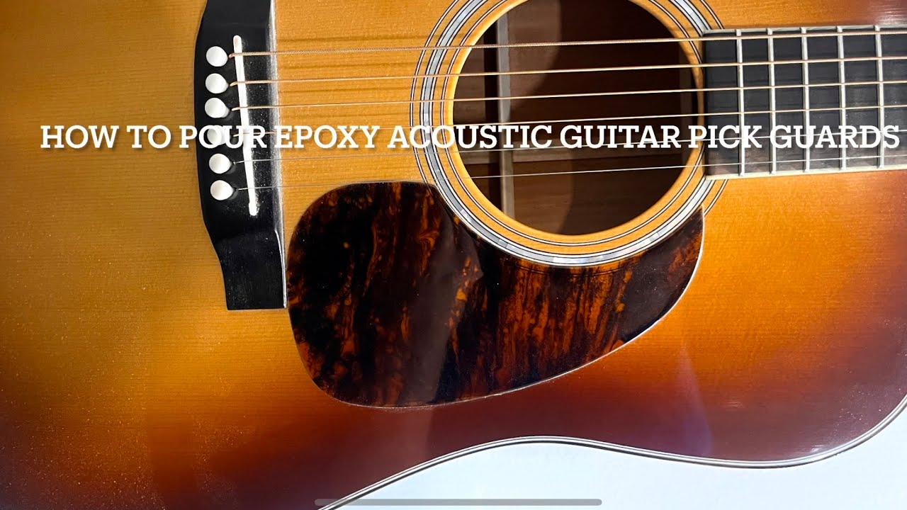 DIY How to make epoxy acoustic Guitar, pickguard, tortoiseshell style