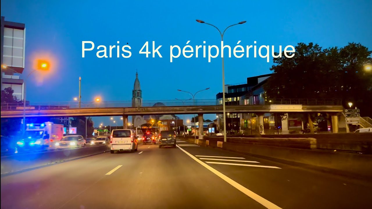 Paris drive 4k - périphérique by night