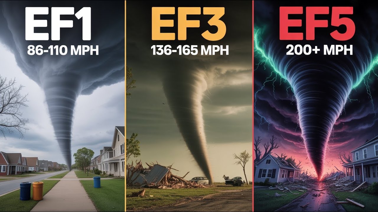 Tornado EF Scale Comparison: EF1 vs EF3 vs EF5 Destruction Power | Scale of Destruction