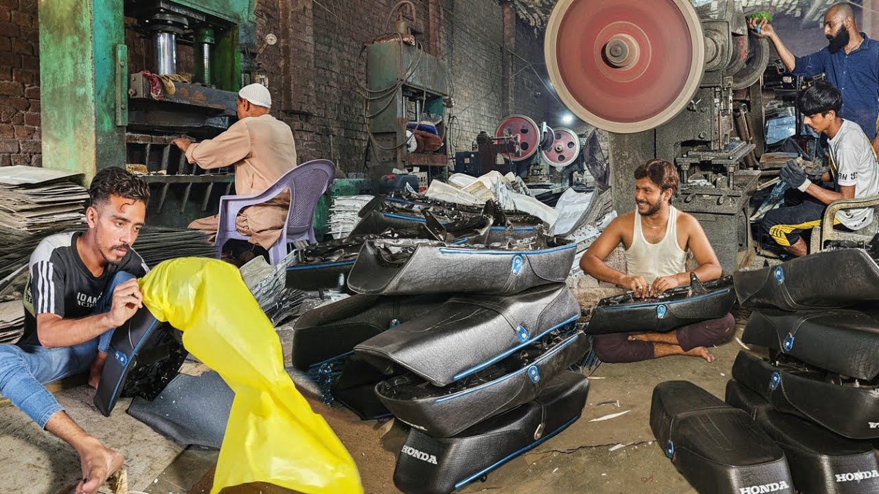 Honda Motorcycle Seat Manufacturing Process in Local Factory