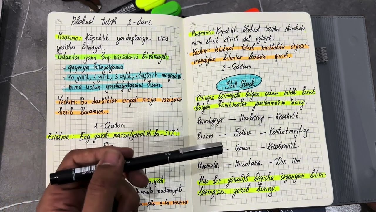 Yozish Sizni Qutqaradi | 2-DARS: Yozish=O’rganish