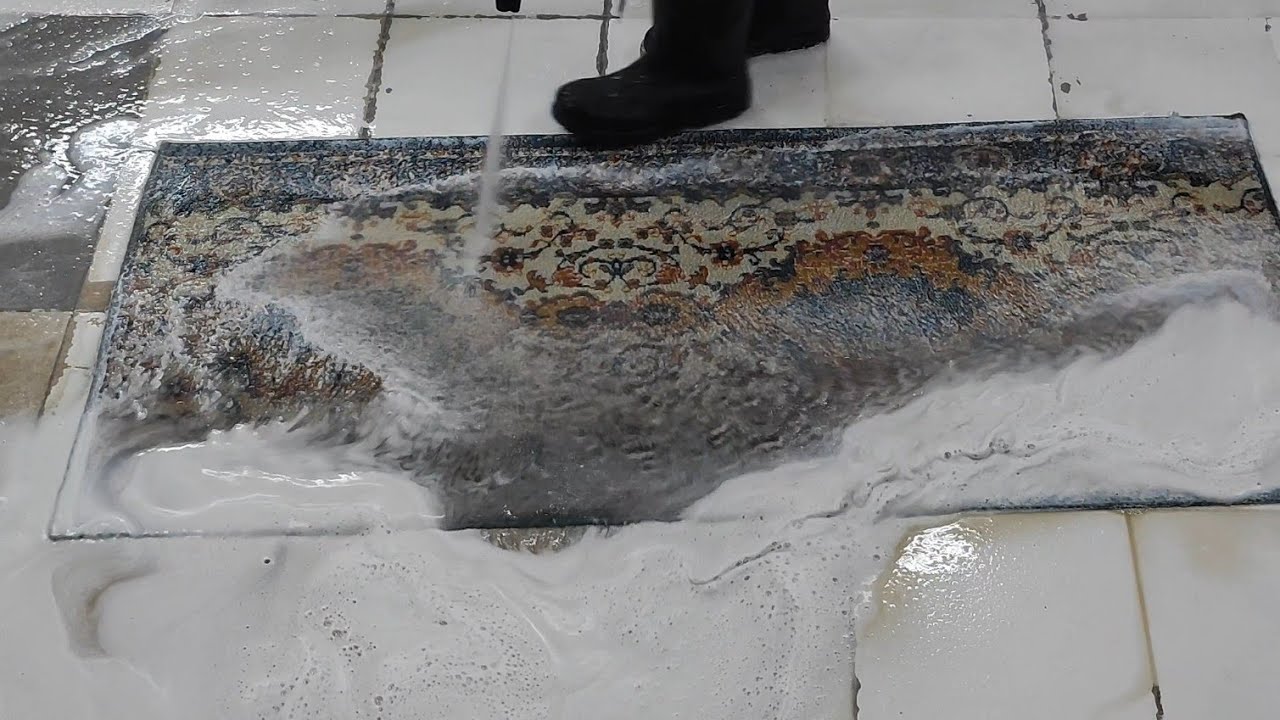 Dirty carpet cleaning satisfying rug cleaning ASMR