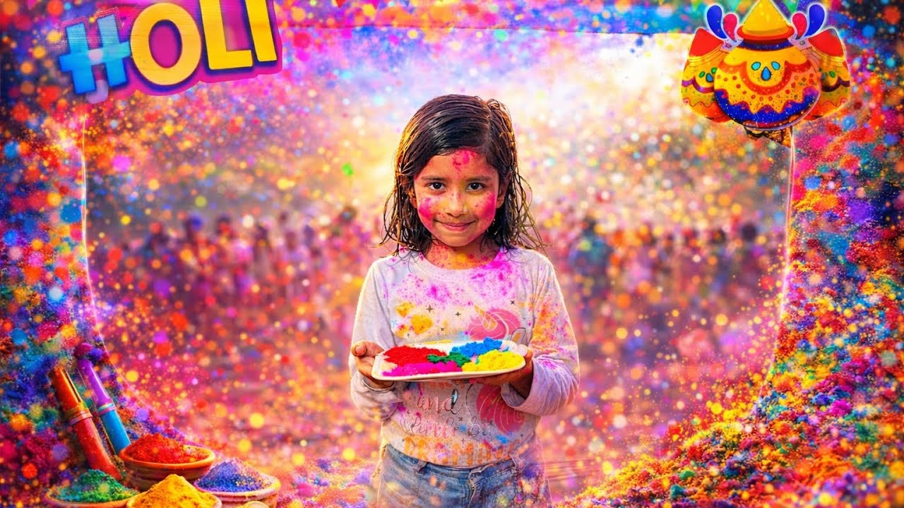 🌸🎉 Twisha Ki Holi Masti 🌈💦 Rangon Ki Party #viralvideo#holispecial #holihai#holisong#holicelebration