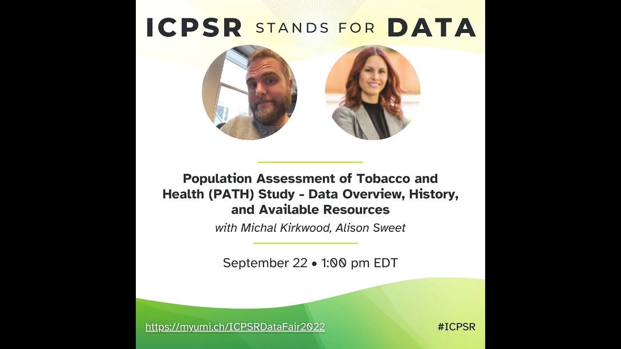Population Assessment of Tobacco and Health (PATH) Study - Data, History, and Available Resources