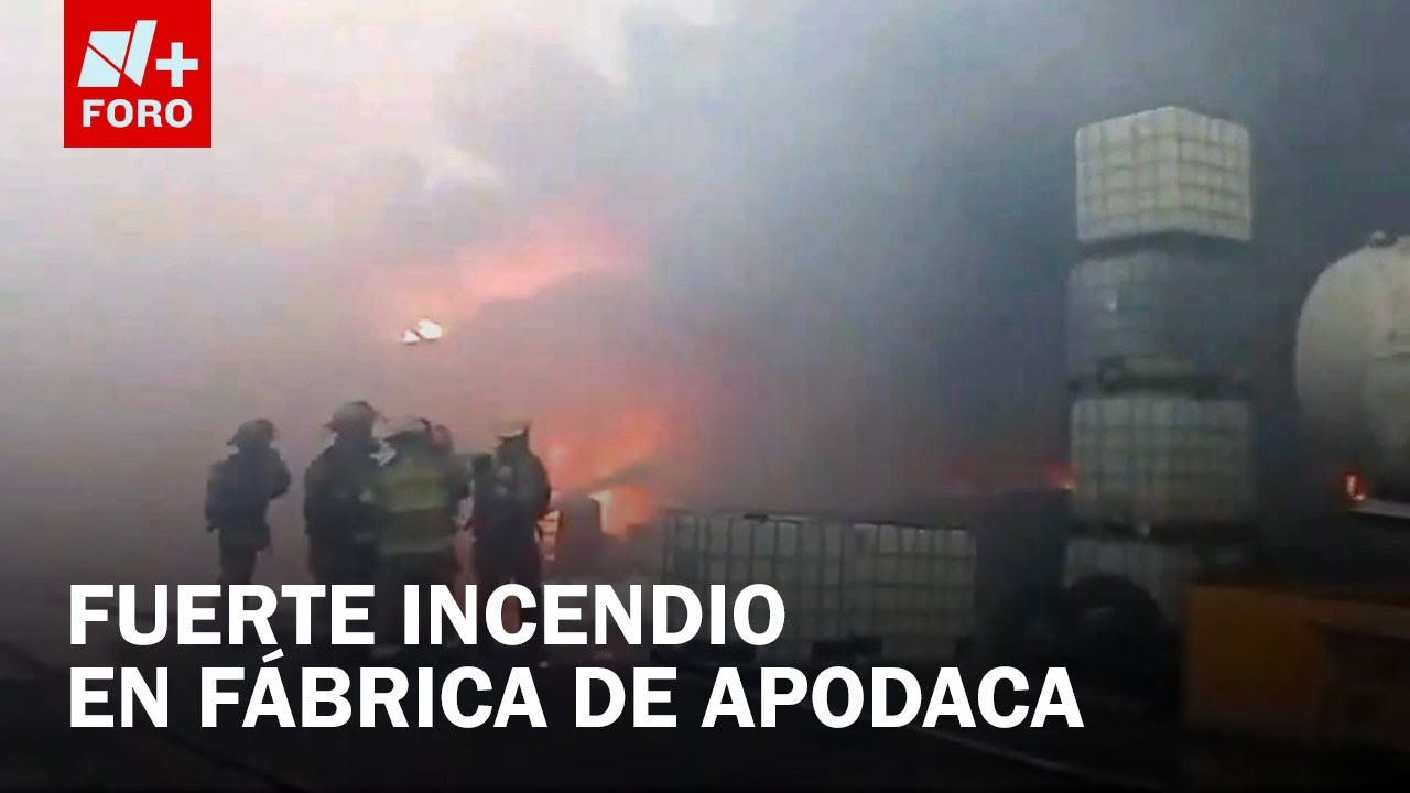 Incendio arrasa con empresa de reciclaje en Apodaca, Nuevo León: Temen propagación - Las Noticias