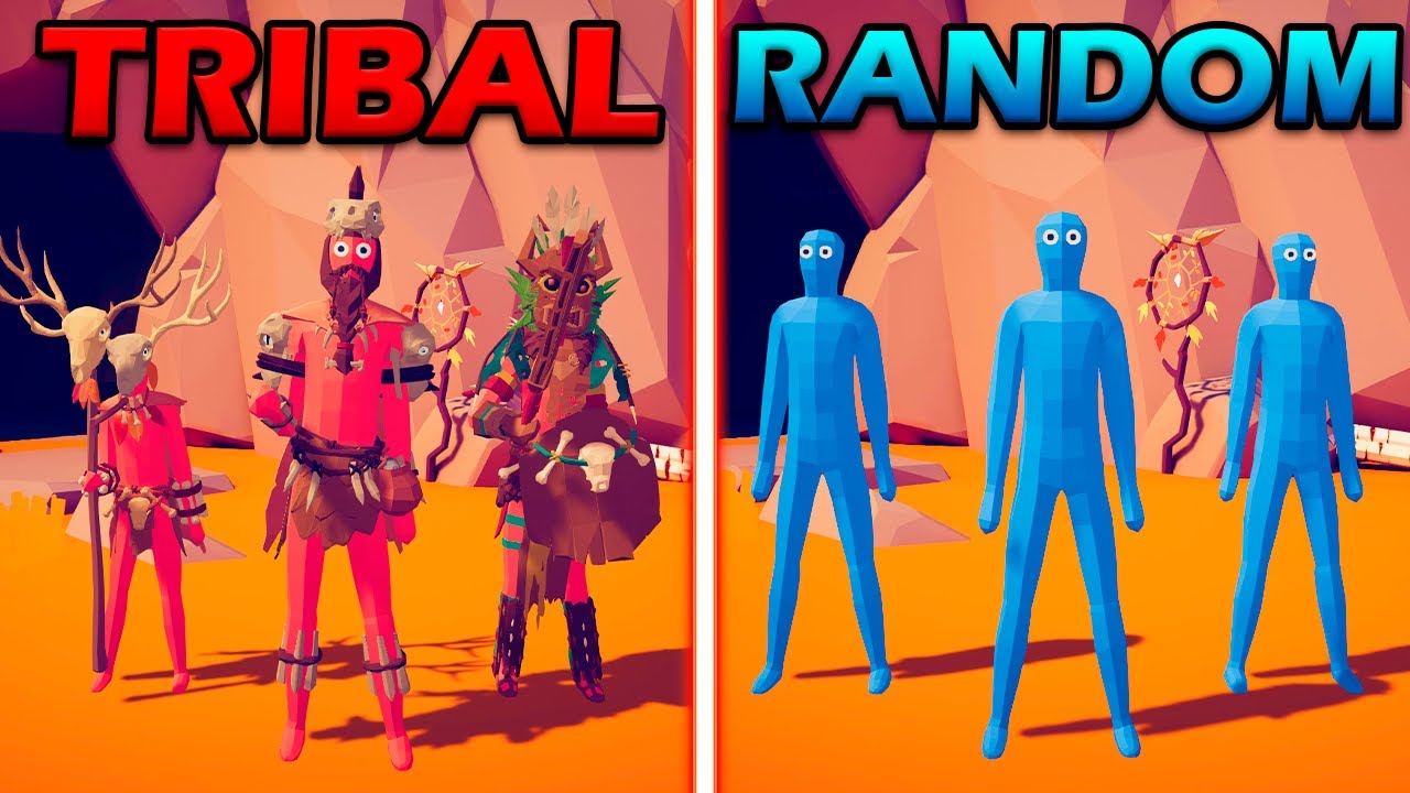 TRIBAL TEAM vs RANDOM UNITS TEAM - Totally Accurate Battle Simulator | TABS