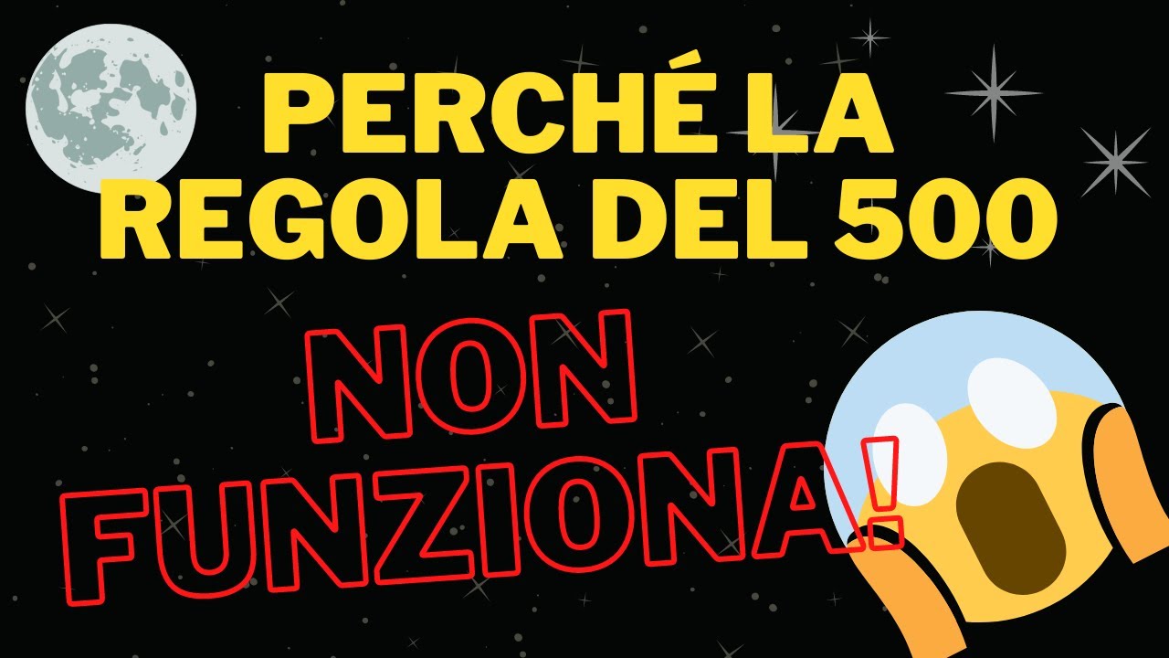 Ecco perché la REGOLA DEL 500 o 600 in fotografia NON funziona!