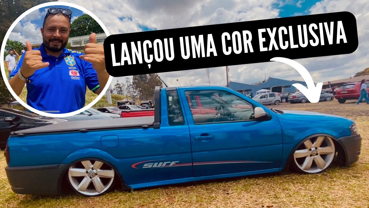 SAVEIRO G4 REBAIXADA SUSPENS&Atilde;O A AR - AZUL DA SAVEIRO CROSS G7 😍