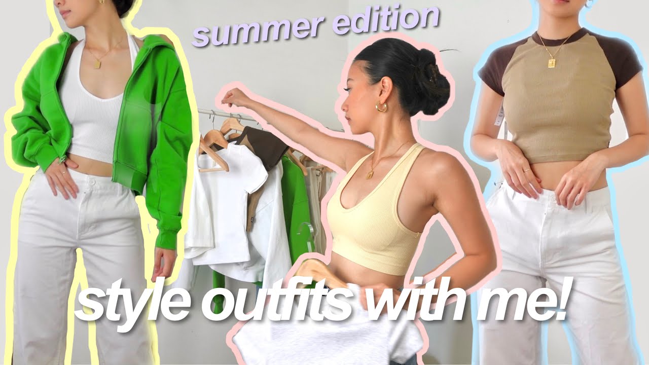 PLANNING CUTE AND EASY SUMMER OUTFITS! ☀️ using my summer staples/must-haves (7 fits!) | Colleen Ho