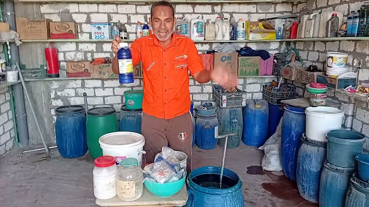 بفضل الله تعالي عملنا تجربة جديدة للمعجون الخام قبل وضعه في البرميل هتخلي الصابون يطلع ممتاز جدا