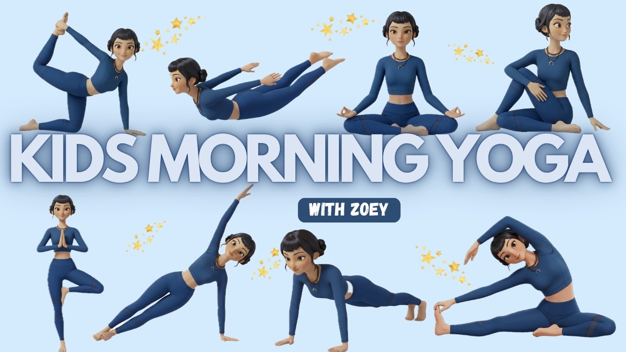 Kids Morning Yoga 🌟 Kpop Demon Hunter Energy Training with Zoey