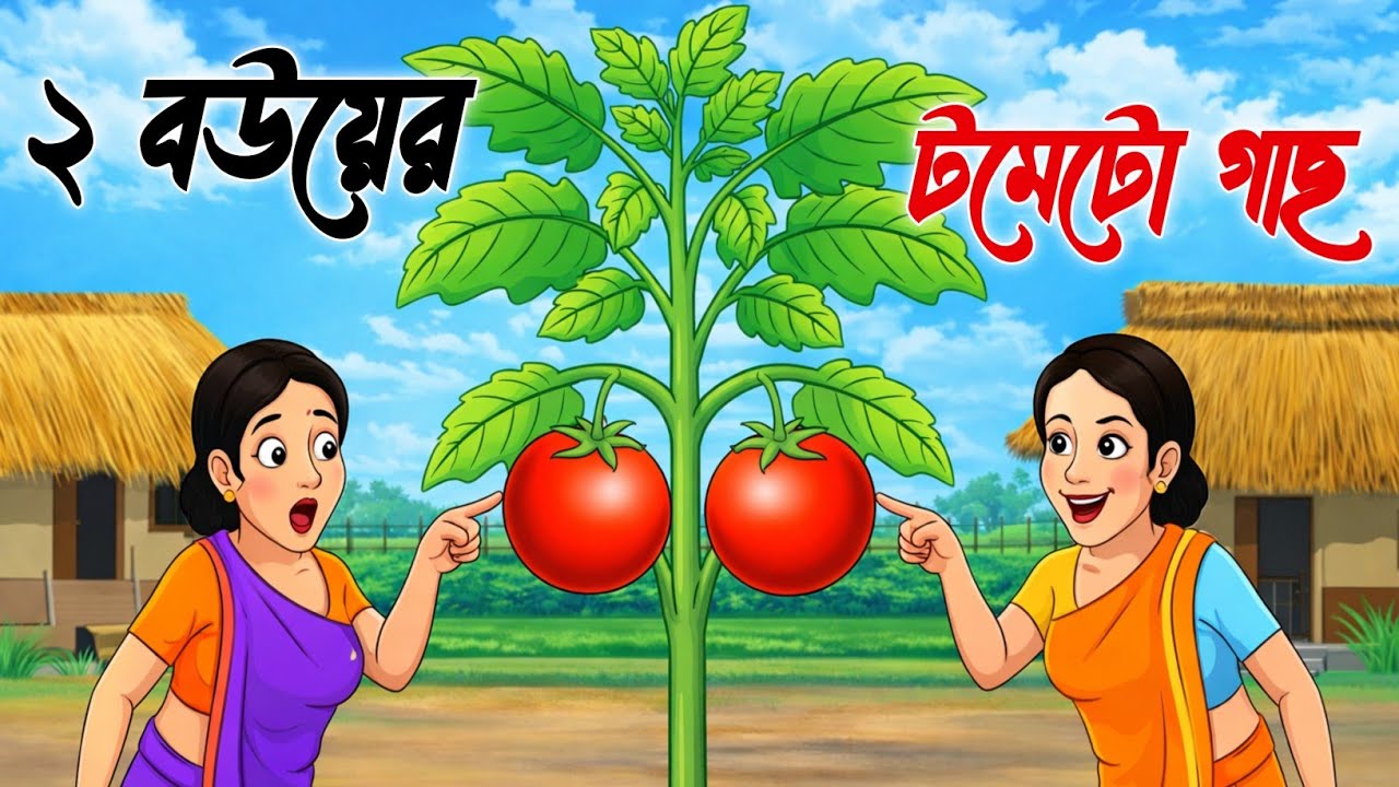 দুই বউয়ের টমেটো গাছ  | শিক্ষামূলক বাংলা কার্টুন গল্প| Rupkotha Golpo | Thakumar Jhuli |