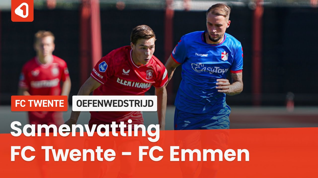 Carel Eiting maakt zijn debuut voor FC Twente in verloren oefenwedstrijd tegen Emmen