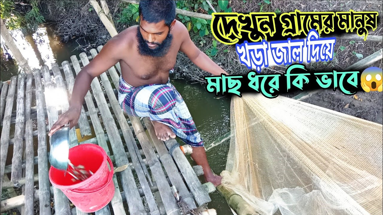 খড়া জাল দিয়ে মাছ ধরার নিন্দা টেকনিক | Village fishing Vlog | Belabo Narsingdi 