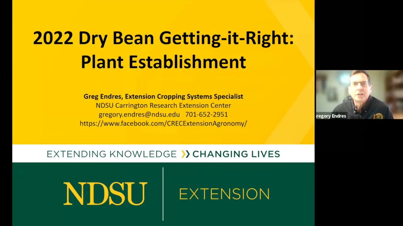 2022 Getting It Right Dry Bean Production:  Plant establishment with Greg Endres