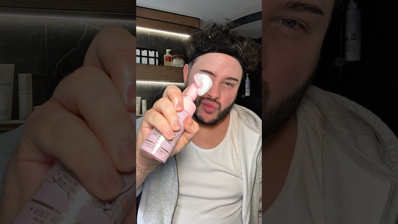 birthday cake skincare?! super viral PLOUISE obsessed for less set! #plouise #gurwm #asmr