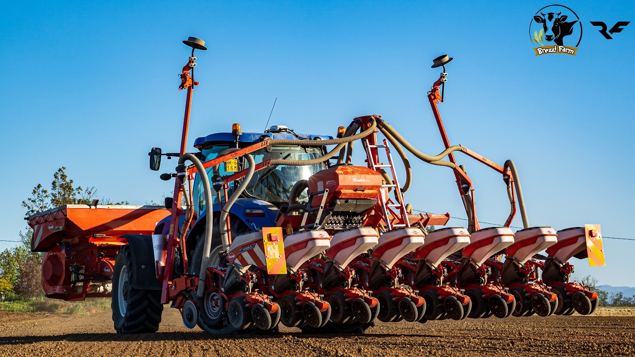 |The Maxima| New Holland T6.175 & Kuhn Maxima 3 E| Mais Sowing 2024| Brezzi Farm|