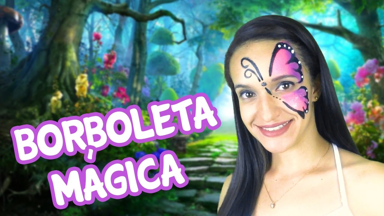 Borboleta mágica! - Você consegue fazer pintura de rosto