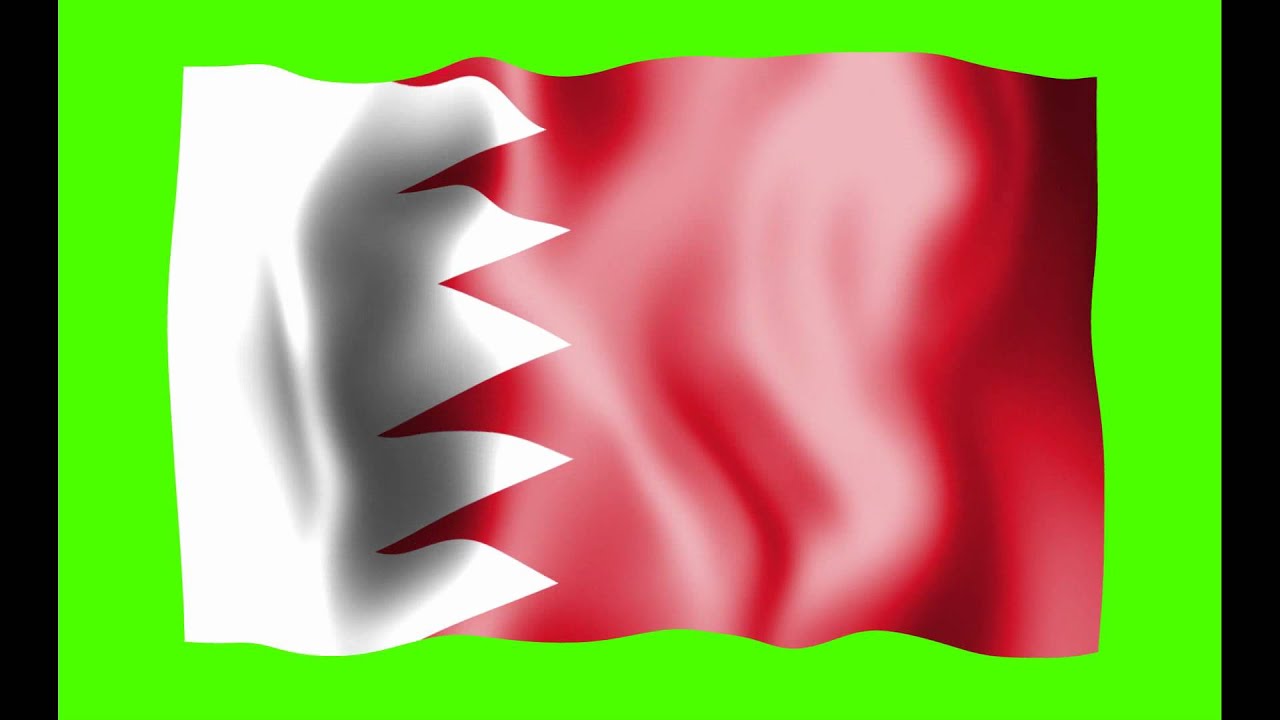 Bahrain Flag Green Screen Animation - Free Royalty Footage