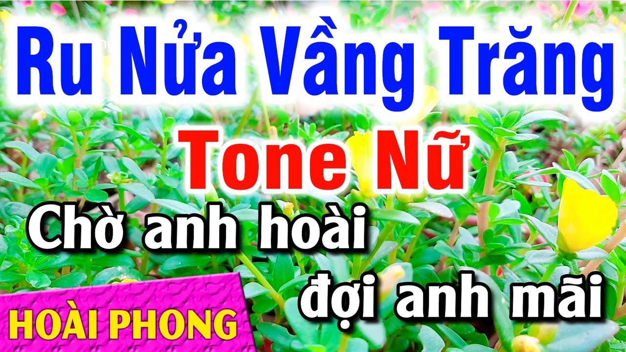 Karaoke Ru Nửa Vầng Trăng Tone Nữ (C#m) Nhạc Sống Dể Hát | Hoài Phong Organ
