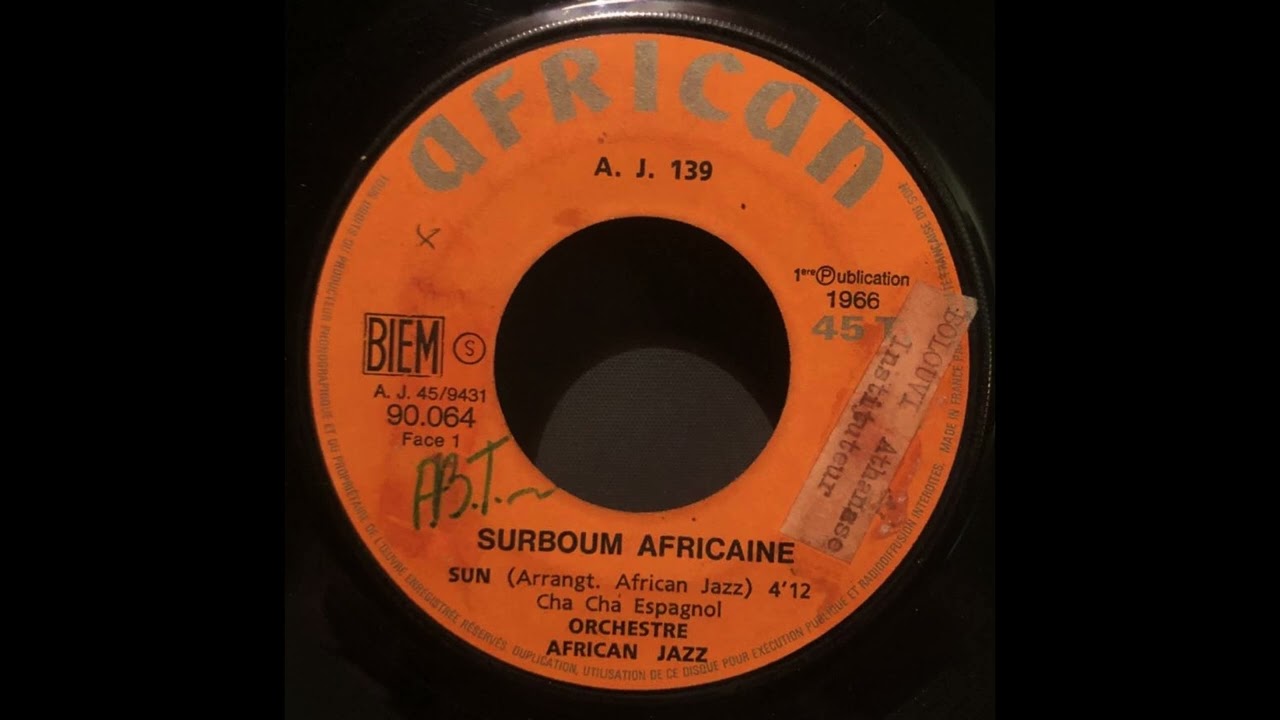 Orchestre African Jazz - Sun (1966, African - 90.064)