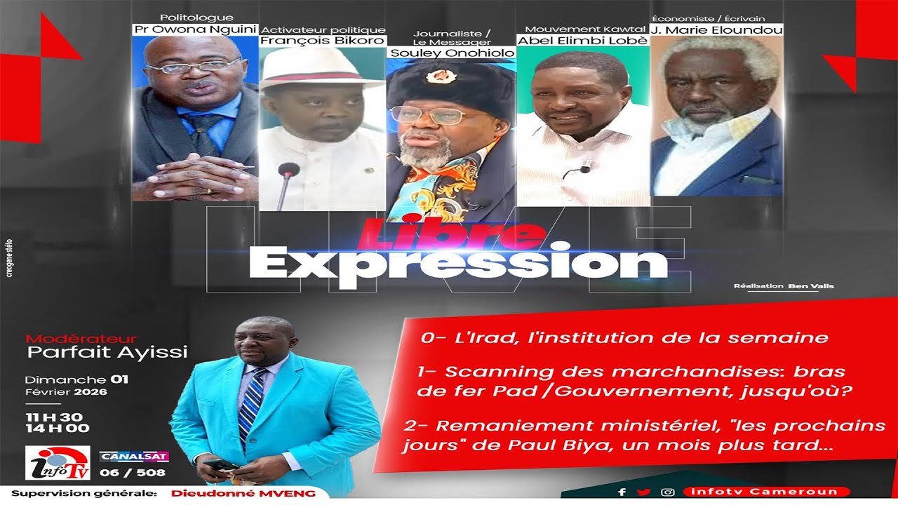 LIBRE EXPRESSION DU 01ER FÉVRIER 2026