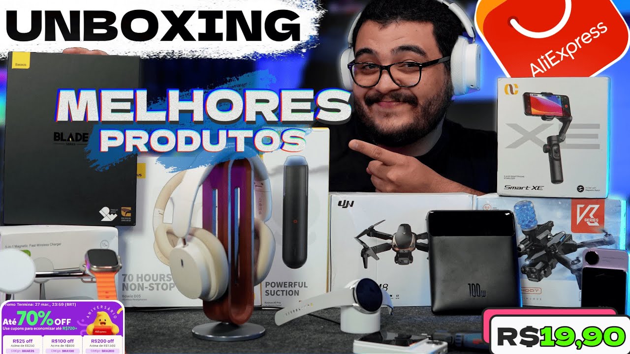 SUPER UNBOXING de PRODUTOS Choice do ALIEXPRESS 15 produtos + 4 ganhadores