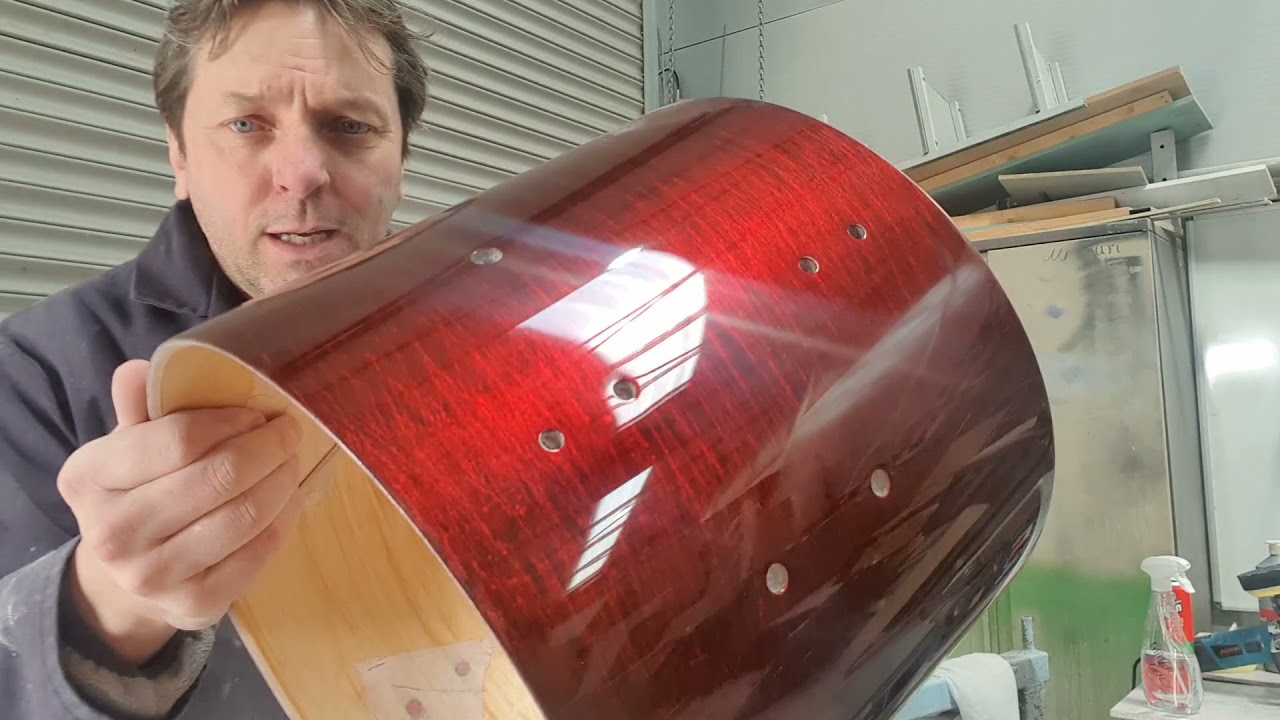 Custom Drum Finish. Now it's deep and shining.