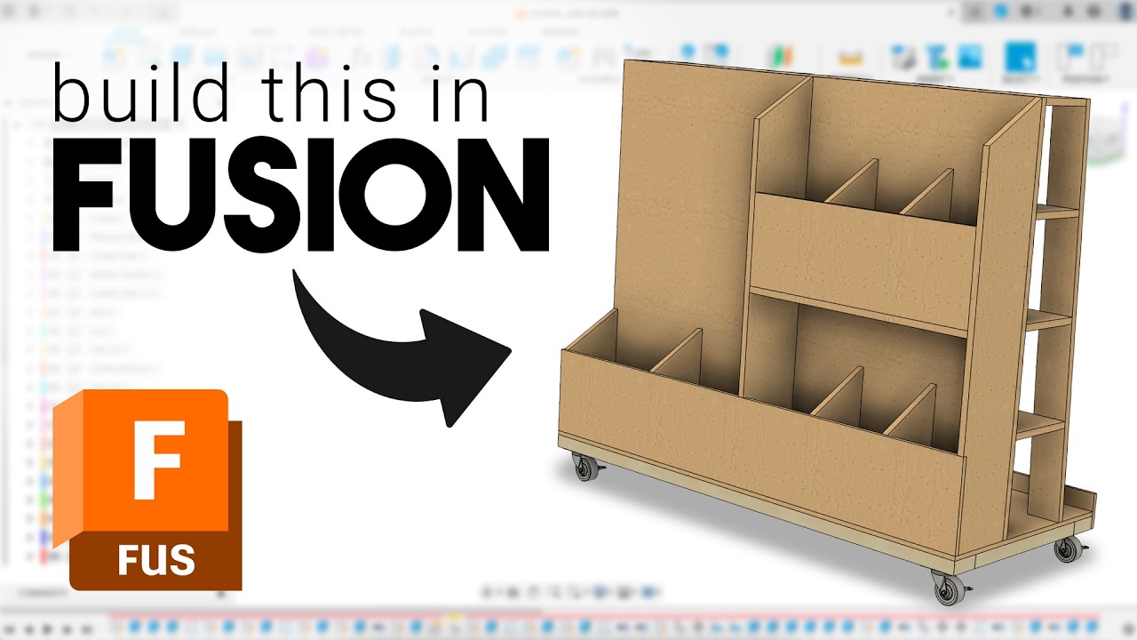Моделирование тележки для хранения пиломатериалов — Fusion 360 для деревообработчиков