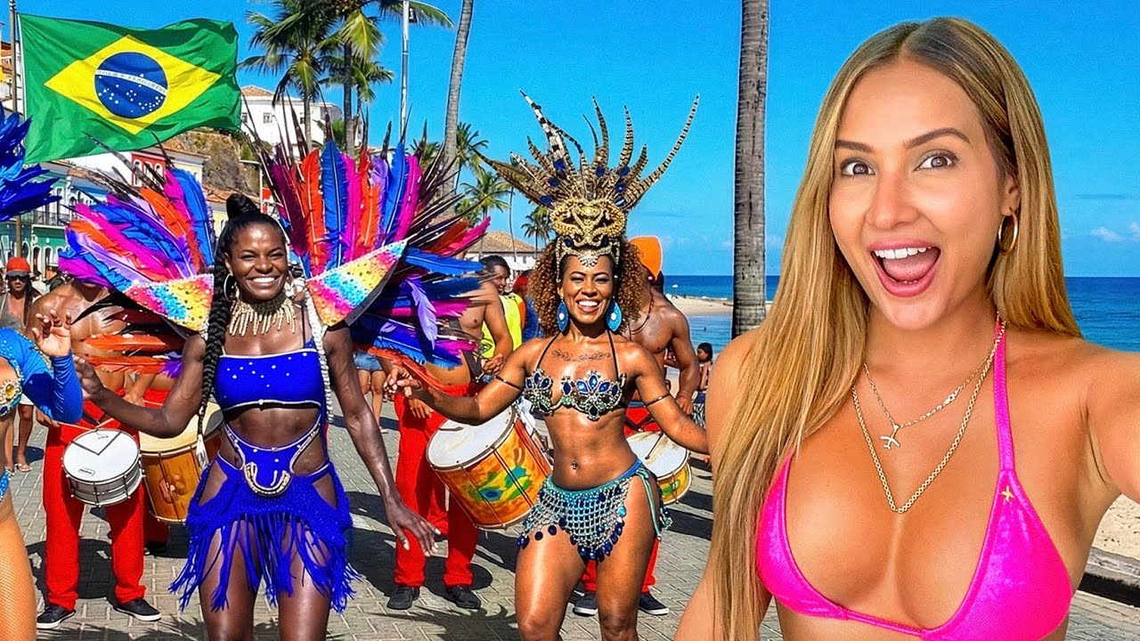 BAILANDO SAMBA en las calles de BRASIL | Salvador de Bahía