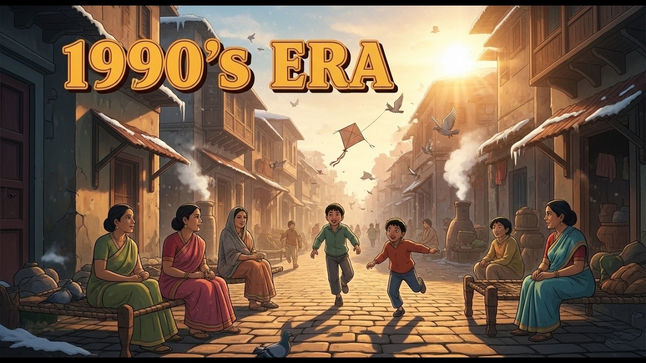 A Quiet Winter Morning in 1990s India ❄️ | Old Town Nostalgia | Ghibli Mood