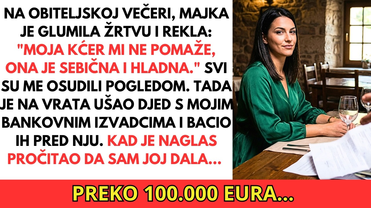 Majka je lagala da ne pomažem. Djed je stigao s mojim bankovnim izvadcima.
