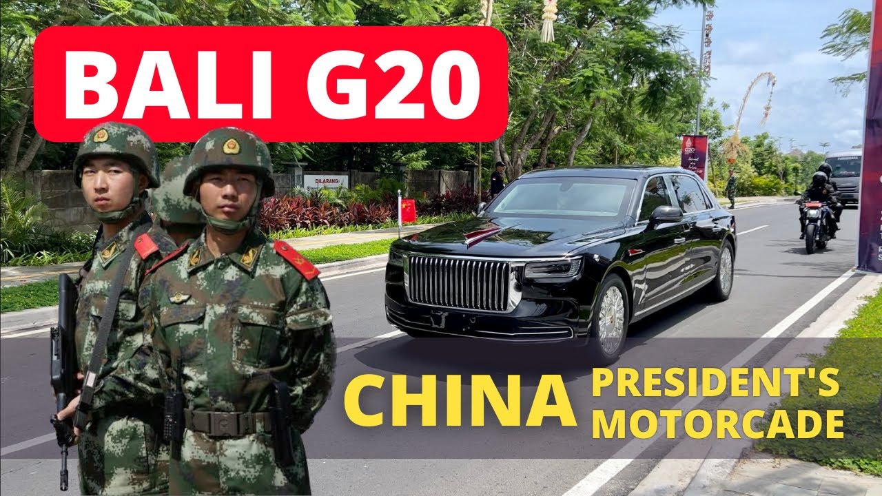 🇲🇨 🇨🇳 China President Xi Jinping's motorcade at the G20 Summit BALI 2022. Bali Indonesia