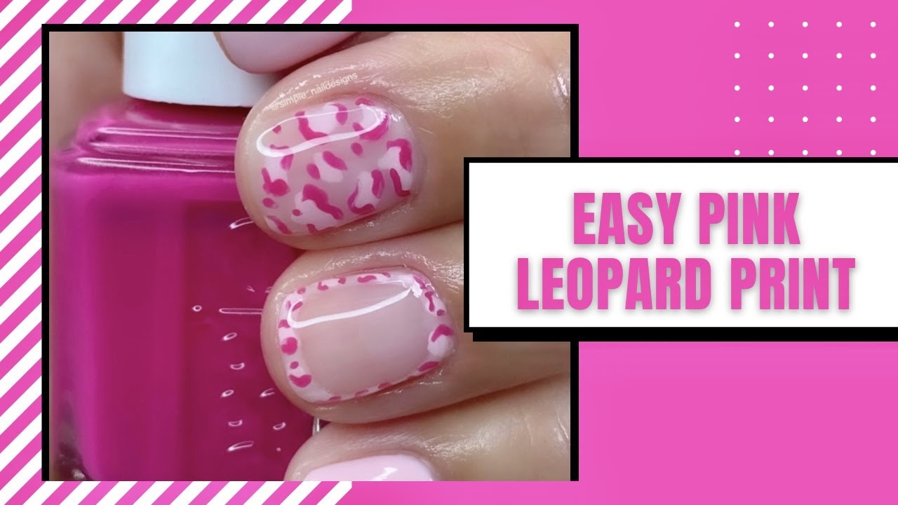Easy Pink Leopard Print Nail Tutorial | Short Nails