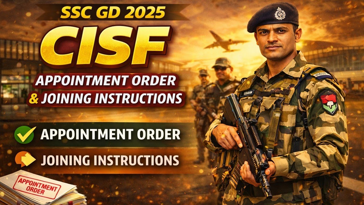 SSC GD 2025 CISF Appointment Order | Joining Instructions | Document List | Tamil