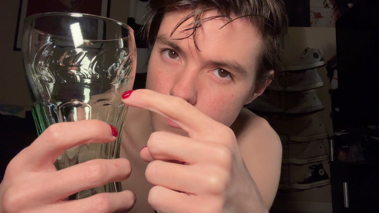 ASMR - Coca-Cola Glass Cup Sounds