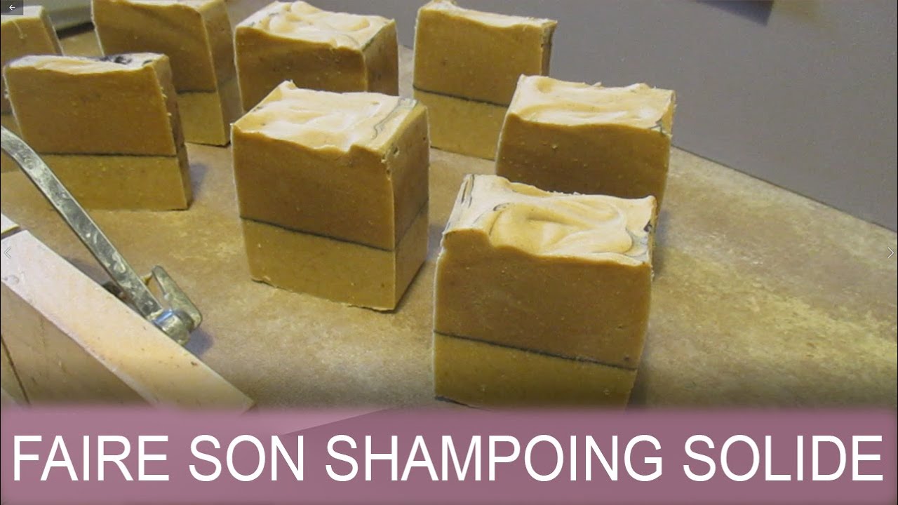 Shampoing solide par saponification à froid fait maison