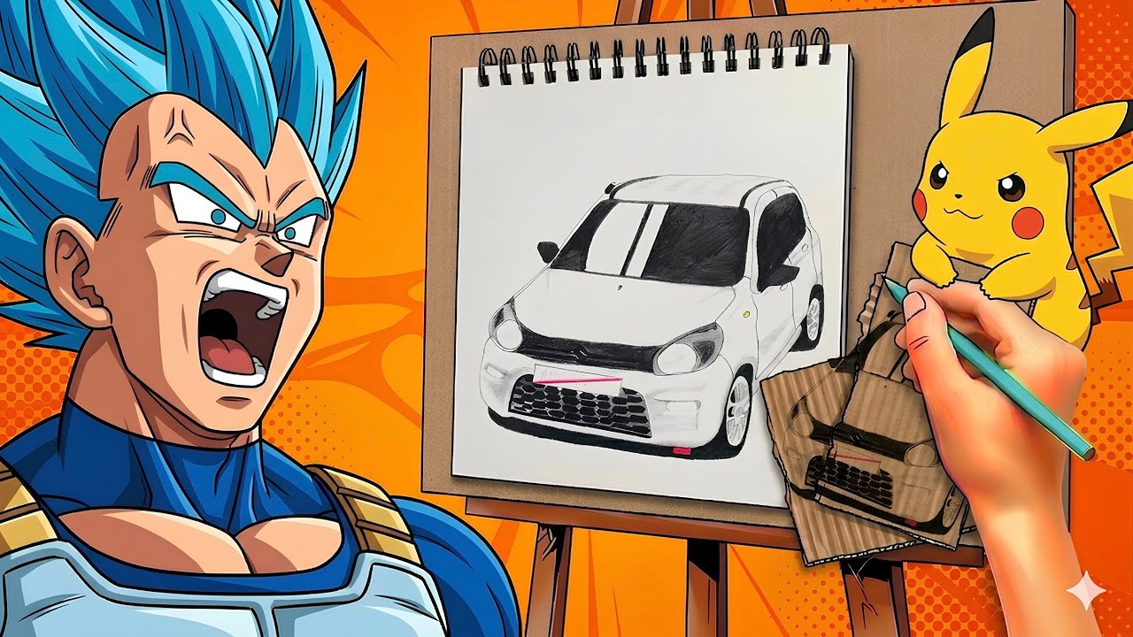 How to draw a Maruti Suzuki Alto 800 \ Drawing a suzuki car | the atul artist