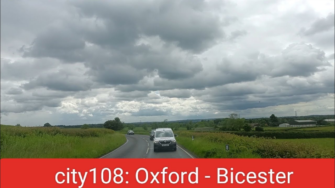 🇬🇧 BUS JOURNEY (TIMELAPSE) | Oxford Bus Company city108: Oxford ➔ Bicester