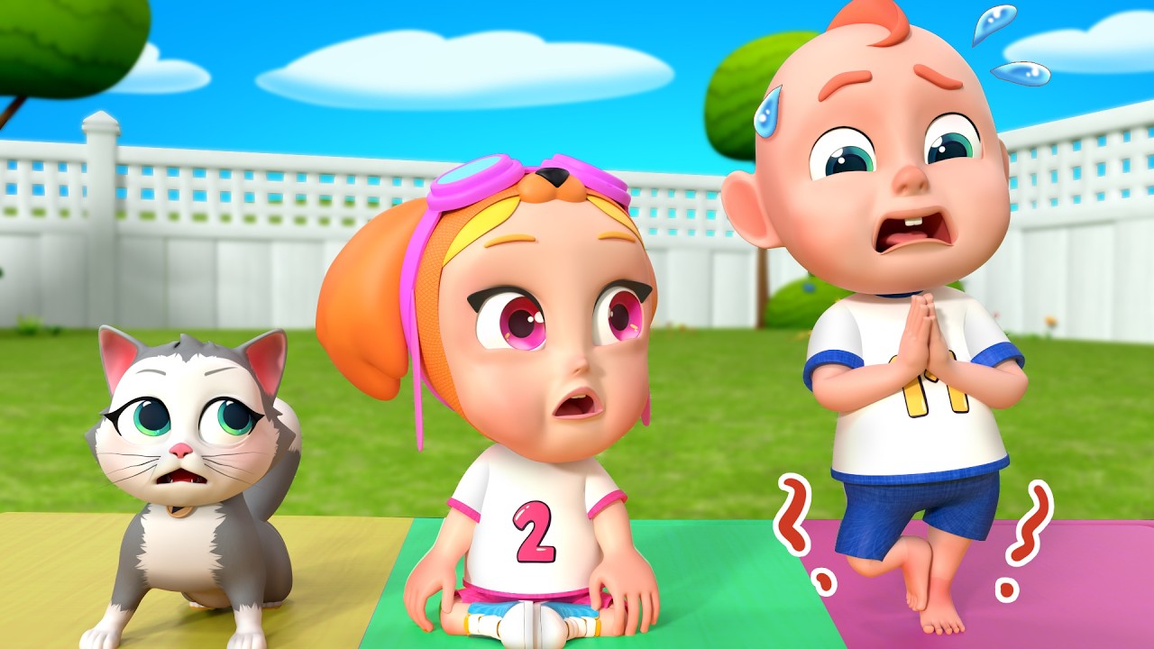Head, Shoulders, Knees and Toes | Let's Do YOGA! | Rosoo Kindergarten Nursery Rhymes & Kids Songs