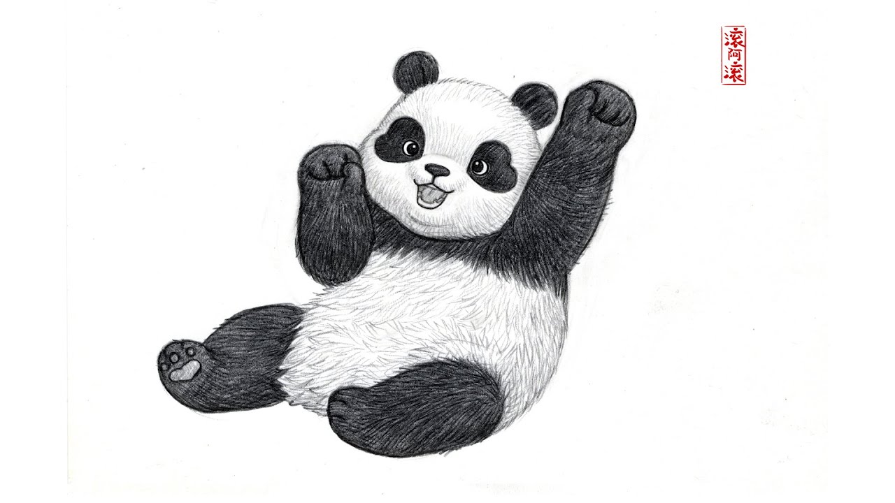 Challenge to draw panda Day 94｜pencil sketch