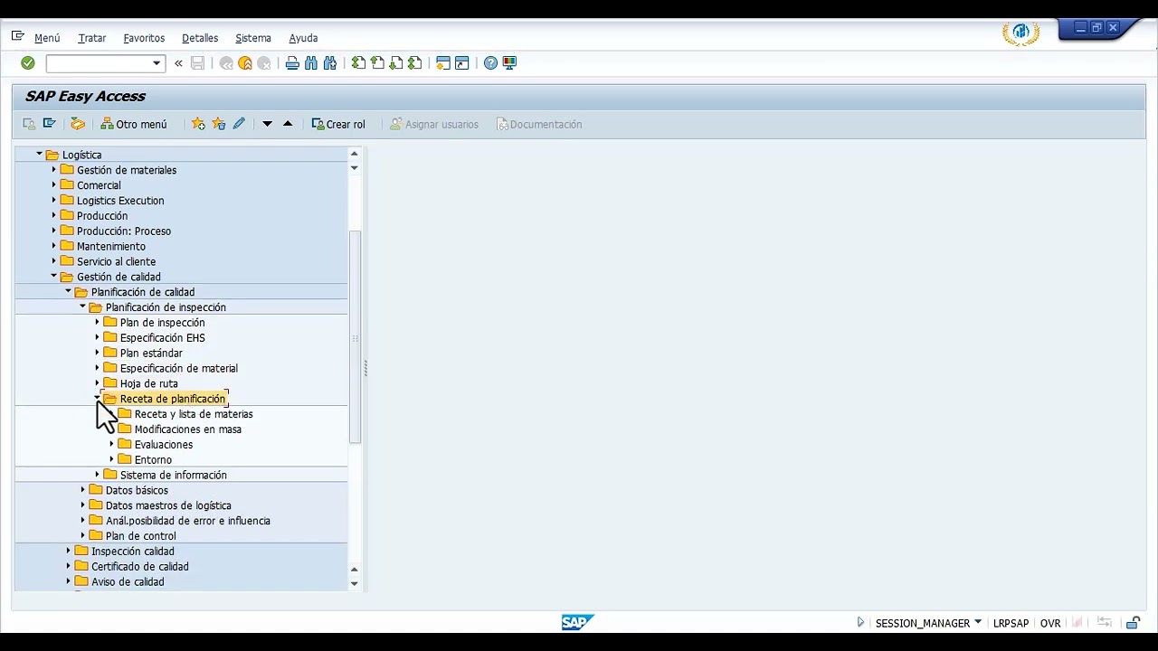 SAP QM - Módulo de Gestión de Calidad. Navegación Inicial.