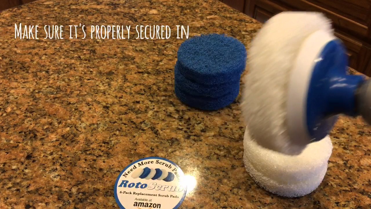 RotoScrub Bathroom Cleaning Brush For Your Drill Before & After In Master Bath Shower