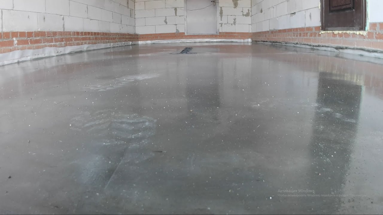 Гладкий бетонный пол в гараже своими руками (топпинг).