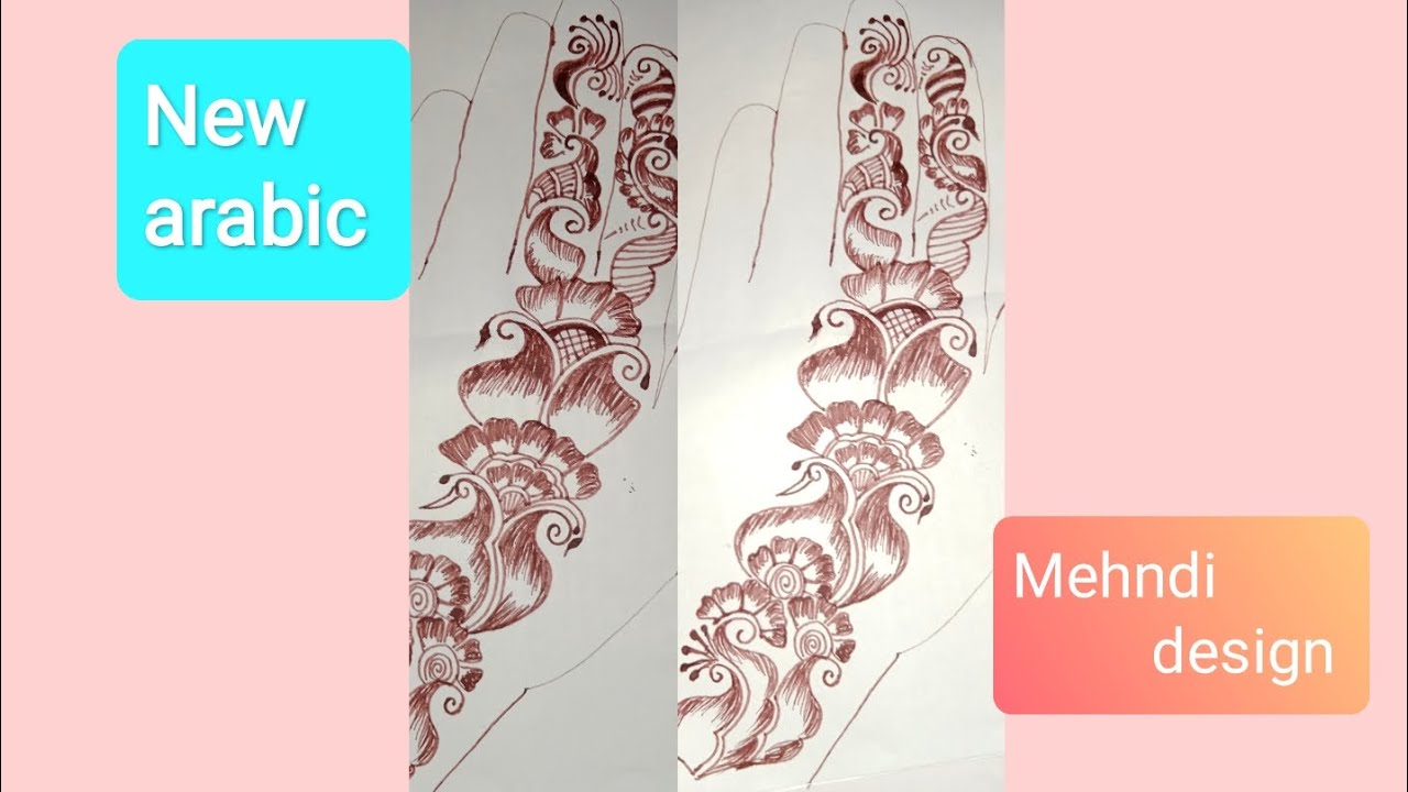 New shaded arabic mehndi design for beginners #beautiful #easydesign #like #share #subscribe