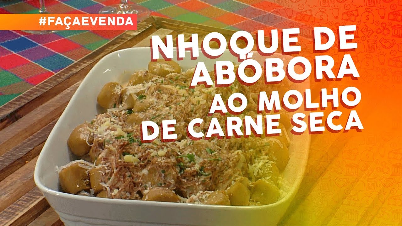Minicurso de nhoques: nhoque de abóbora ao molho de carne seca